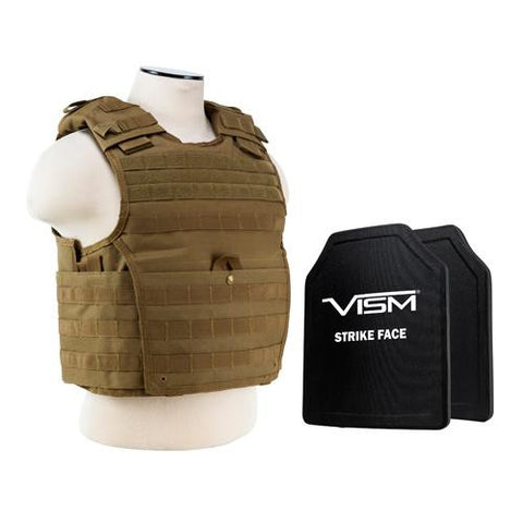 Expert Carrier Vest with 10" x 12" PE Hard Plates - Tan