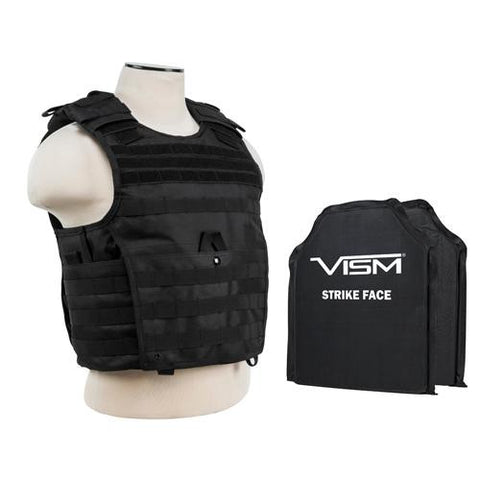 Expert Plate Carrier Vest with 10" x 12" Soft Panels - Black