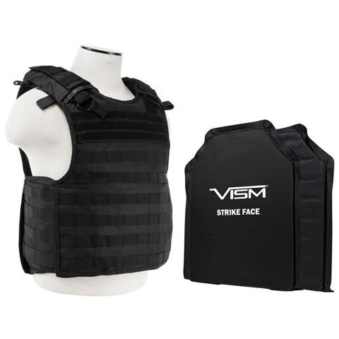 QR Plate Carrier Vest with 11" x 14" Soft Panels - Black