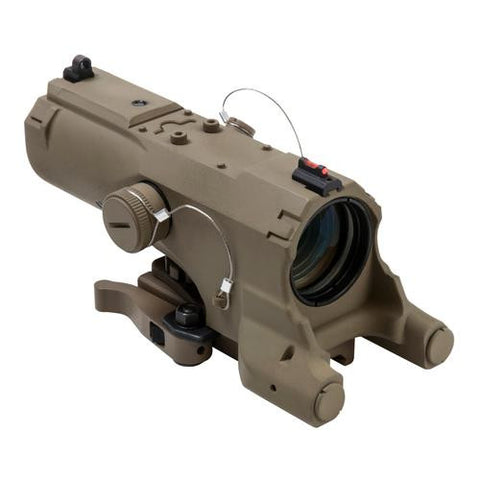 ECO MOD2 4x34mm Scope - Urban Tactical Reticle, Blue and Red Illuminated, Tan