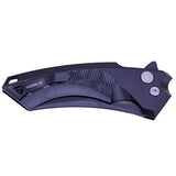 X5 Folding Knife - 4" Wharncliffe Blade Black Finish-Black Aluminum Frame G-Mascus Black G10 Insert