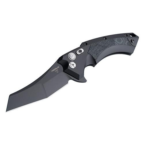 X5 Folding Knife - 4" Wharncliffe Blade Black Finish-Black Aluminum Frame G-Mascus Black G10 Insert