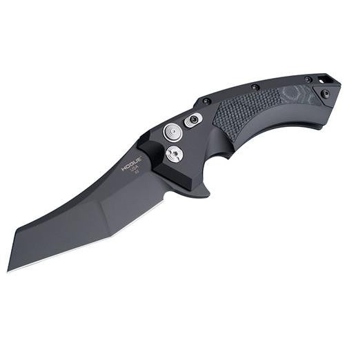 X5 Folding Knife - 3.5" Wharncliffe Blade Black Finish-Black Aluminum Frame G-Mascus Blk G10 Insert