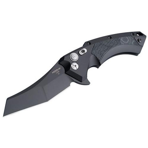 X5 Folding Knife - 3.5" Wharncliffe Blade Black Finish-Black Aluminum Frame G-Mascus Blk G10 Insert