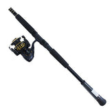 BG Saltwater Pre-Mounted Spinning Combo - 8' Length, 2 Piece Rod, 7 Bearings, Medium Power