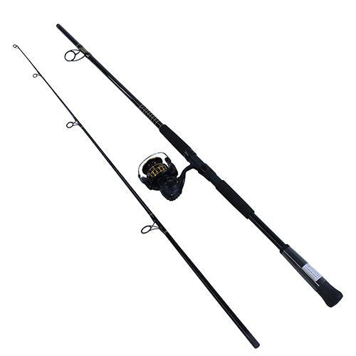 BG Saltwater Pre-Mounted Spinning Combo - 8' Length, 2 Piece Rod, 7 Bearings, Medium Power