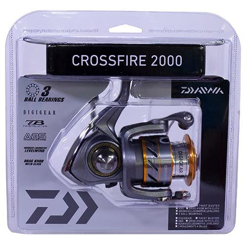 Crossfire 3BI Spinning Reel - 2000, 5.3:1 Gear Ratio, 3BB, 1RB Bearings, 27.60" Retrieve Rate, Clam Package