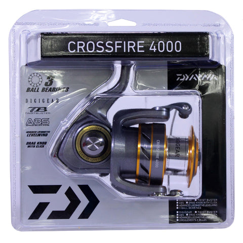 Crossfire 3BI Spinning Reel - 4000, 5.3:1 Gear Ratio, 3BB, 1RB Bearings, 37" Retrieve Rate, Clam Package