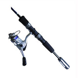 D-Shock Freshwater Spinning Combo - 2 Bearings, 5' Length, 2 Piece Rod, Ultra Light Power, Fiberglass Blank Material