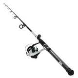 D-Wave Saltwater Spinning Combo - 1 Bearing, 8' Length, 2 Piece Rod, Medium Power, Fiberglass Blank Material