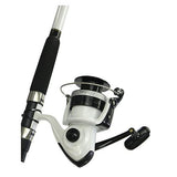 D-Wave Saltwater Spinning Combo - 1 Bearing, 11' Length, 2 Piece Rod, Medium Power, Fiberglass Blank Material