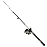 D-Wave Saltwater Spinning Combo - 1 Bearing, 9' Length, 2 Piece Rod, Medium Power, Fiberglass Blank Material