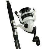 D-Wave Saltwater Spinning Combo - 1 Bearing, 9' Length, 2 Piece Rod, Medium Power, Fiberglass Blank Material