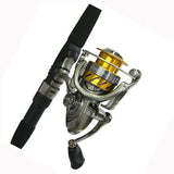 Revros Freshwater Spinning Combo - 5 Bearings, 6' Length, 2 Piece Rod, Medium Power