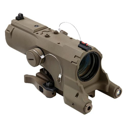 Eco Mod2 4x34mm Scope with Green Laser and Nav LED, Tan