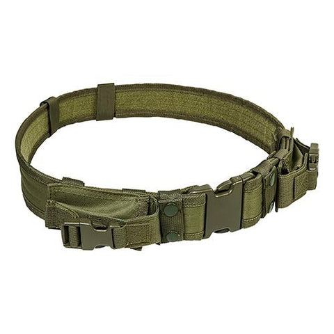 Vism Tactical Belt with Two Pouches - Green