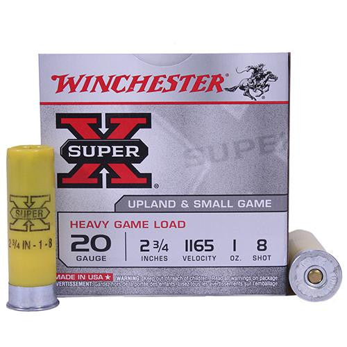 20 Gauge - Super X Heavy Game, 2 3-4", 1 oz, #8 Lead Shot, Per 25