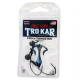 TroKar ProV Bend Ball Head Jig - 1-4 oz, Black Chrome Hook, Tungsten, Per 2