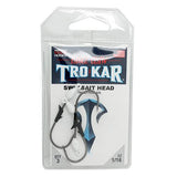 TroKar SwimBait Head - Size 1-16 oz, Black Chrome Hook, White