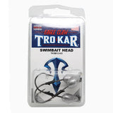 TroKar SwimBait Head - Size 1-2 oz., Block Chrome Hook, Lead