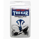 TroKar SwimBait Head - Size 1-2 oz., Block Chrome Hook, Black