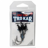 TroKar SwimBait Head - Size 1-4 oz., Block Chrome Hook, Black