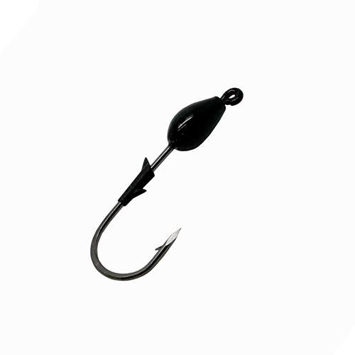 TroKar SwimBait Head - Size 1-4 oz., Block Chrome Hook, Black