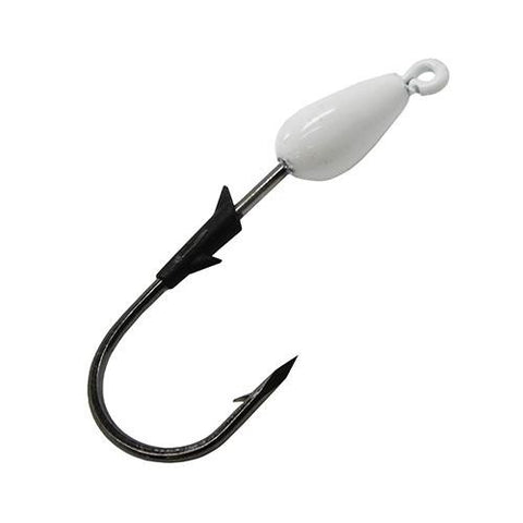 TroKar SwimBait Head - Size 1-4 oz, Black Chrome Hook, White