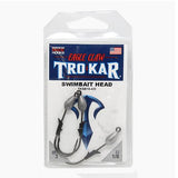 TroKar SwimBait Head - Size 1-8 oz., Block Chrome Hook, Lead