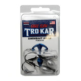 TroKar Swimbait Head - 3-4 oz, Black Chrome Hook, Lead