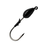 TroKar SwimBait Head - Size 3-8 oz, Black Chrome Hook, Black