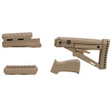 Archangel OPp for Series Buttstock-Forend-Pistol Grip Complete Set - Yugo Pap AK, Desert Tan Polymer