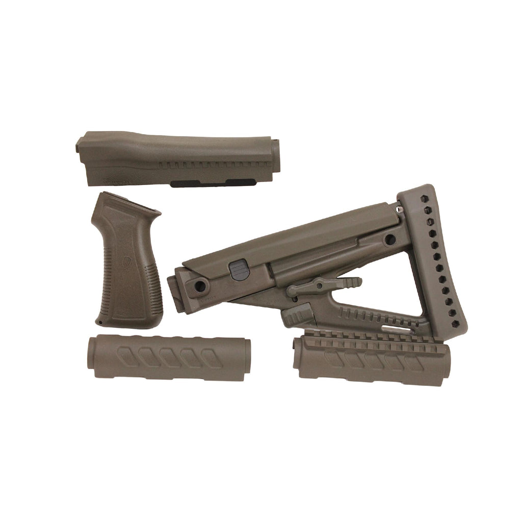 Archangel OPp for Series Buttstock-Forend-Pistol Grip Complete Set - Yugo Pap AK, Olive Drab Polymer