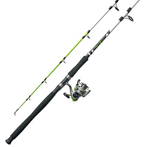 Big Cat XT Spinning Combo, 4.9:1 Gear Ratio, 7' 2pc Rod, 25-50 lb Line Rating