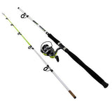 Big Cat Spinning Combo - 60, 4.9:1 Gear Ratio, 35" Retrieve Rate, 8' Length, 2pc Rod, 25-50 lb Line Rate