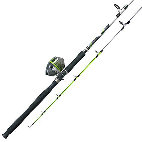 Big Cat XT Spincast Combo, 2.6: Gear Ratio, 7' 2 pc Rod, 25-50 lb Line Rate