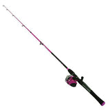 Splash Spinning Combo - Pink, 10sz, 3.4:1 Gear Ratio, 6' Length, 2 Piece Rod, 6-14 lb, Ambidextrous