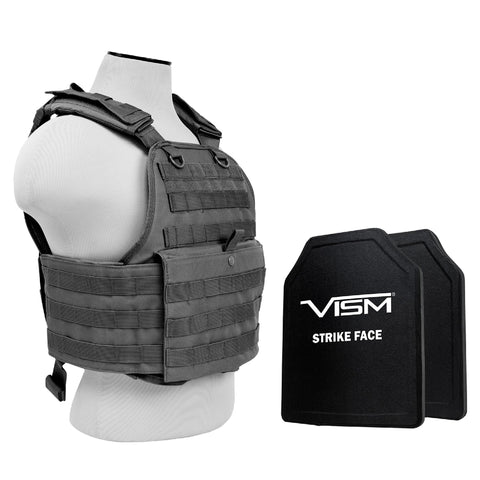 Plate Carrier with Two 10"x12" PE Hard Plates - Urban Gray