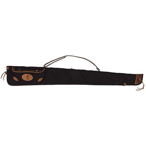 Lona Case - 52", Canvas-Leather Shotgun Case, Black-Brown