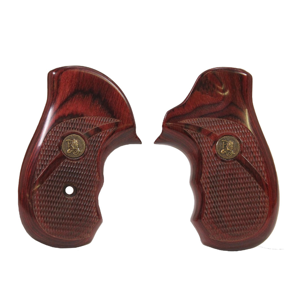 Renegade Wood Laminate Pistol Grips - Ruger SP101, Rosewood, Checkered