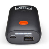 Rechargeable Battery Pack - 5200 mAh, 5V-2A, 12" Micro USB Cord, Black