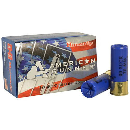 12 Gauge American Gunner Ammunition, 2 3-4" Reduced Recoil, 00 Buckshot, Per 10