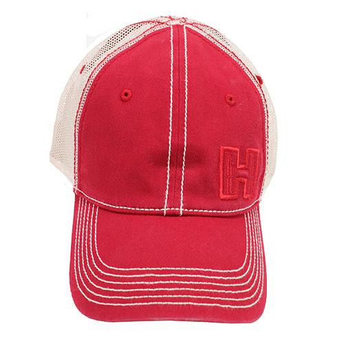 Cap - Red and White Mesh