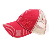 Cap - Red and White Mesh