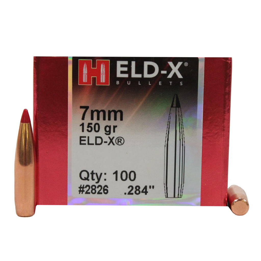 7mm Bullets - ELD-X, (.284 Diameter), 150 Grains, Boat Tail, Per 100