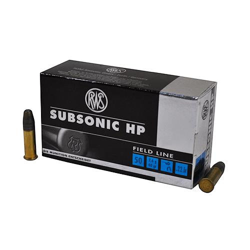 RWS .22 Long Rifle - Sub-Sonic Ammunition, 40 Grains, Lead Hollow Point, Per 50