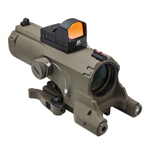 Eco 4x Scope-Laser and Nav LED-Micro Red Dot, Tan