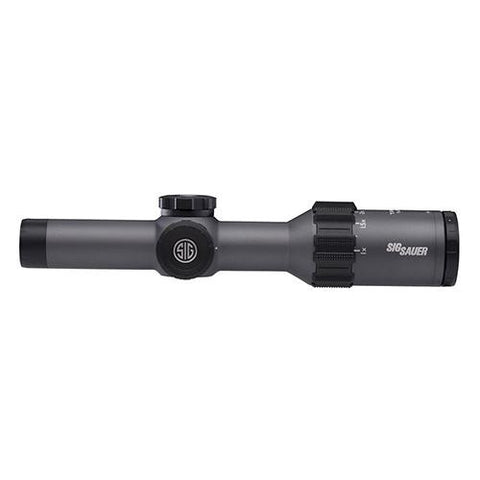 Tango6 SFP Tactical Riflescope - 1-6x24mm, 30mm Main Tube, .300 Blackout Horseshoe-Dot Reticle, Graphite