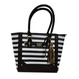 Purse - - Tote Style with Holster, Navy Stripe