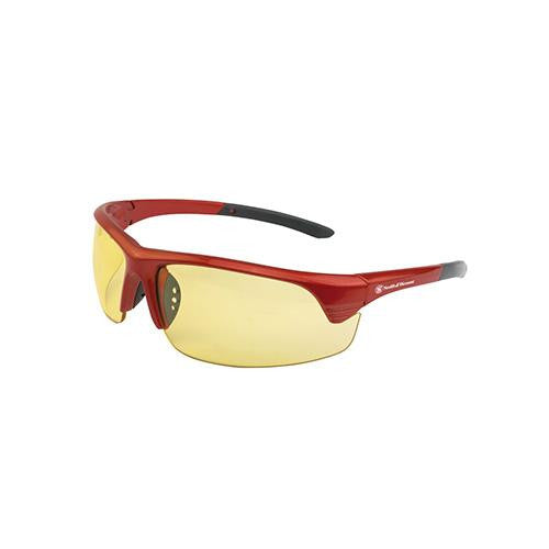 Corporal Shooting Glasses - Red Frame, Amber Lens